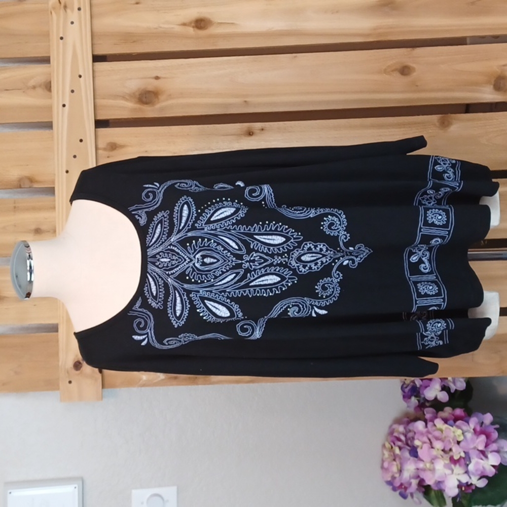 Jane Ashley Black Blouse 2X